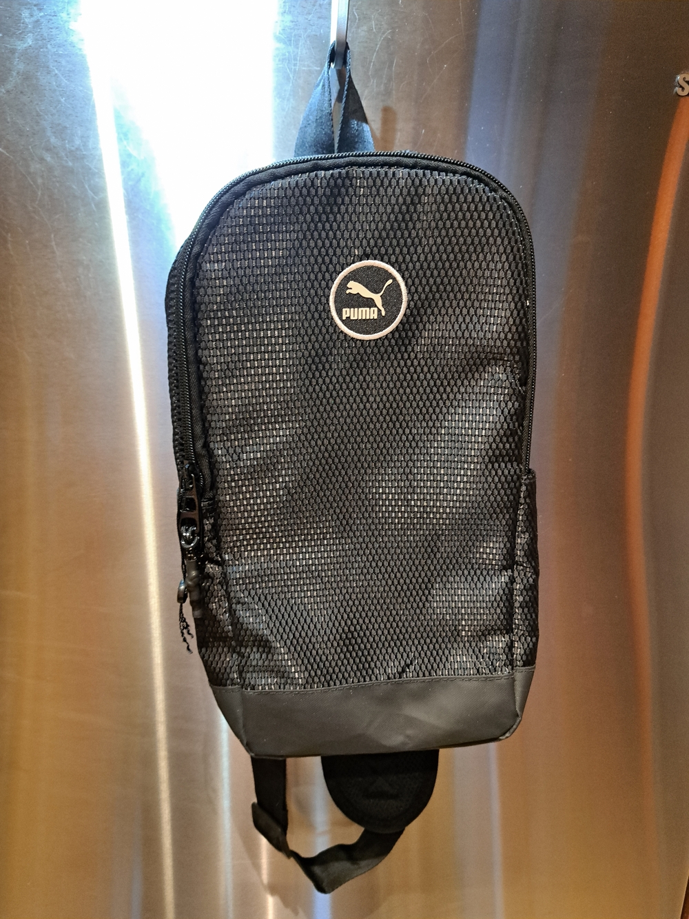 Puma Black Mesh Sling Bag